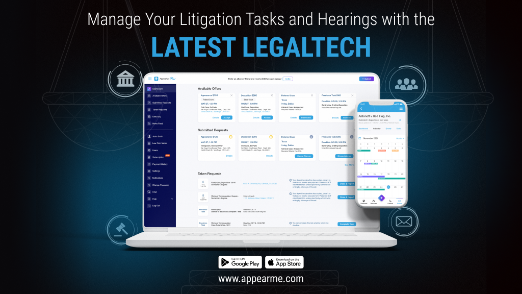 Appearance Attorneys and Freelance Lawyers: Manage Your Litigation Tasks and Hearings with the Latest LegalTech
